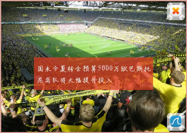 国米今夏转会预算5000万欧巴斯托尼离队将大幅提升投入